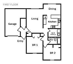 2 Bedroom Floor Plan